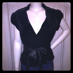 Stylish Black Wrap Top